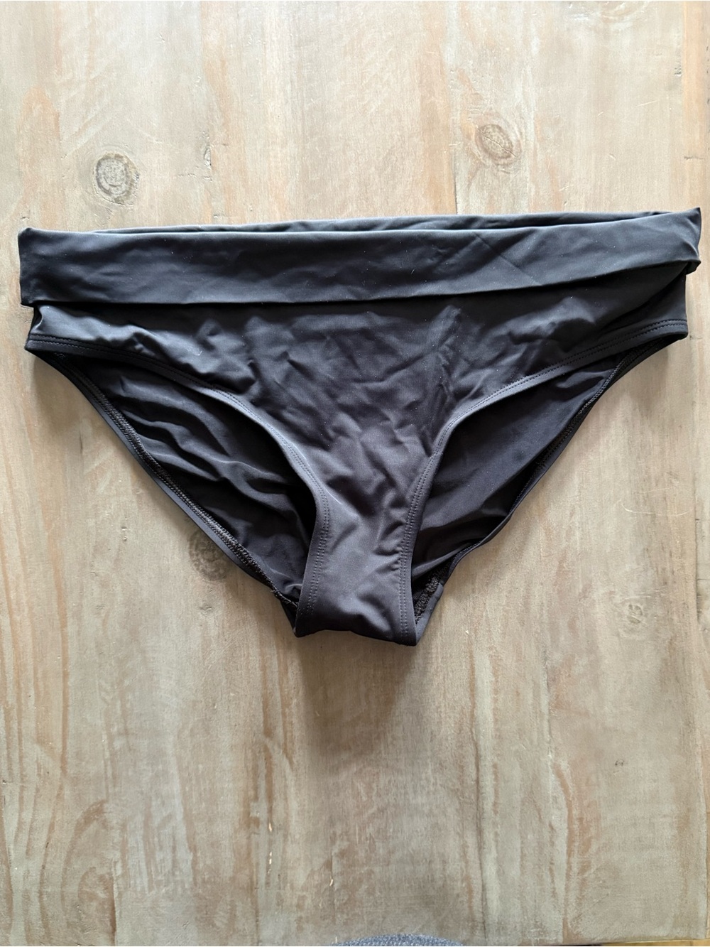 Skye Swimwear Black Fold-Over Bikini Bottom Medium